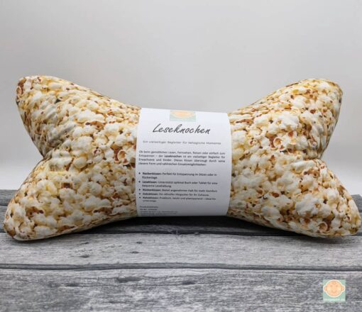 Leseknochen-Kissen mit Popcorn-Design