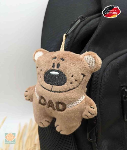 PapaBär als Taschenbaumler als Geschenk zu Papas Geburtstag oder Vatertag.