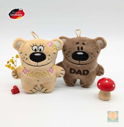 Kleine Glücksbären für Mama und Papa als Dankesgeschenk.